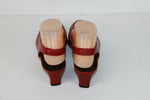 Escarpins Ouverts PAUL DE LA GRANGE Cuir Rouge T 37 TBE