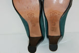 Escarpins Daim Vert Et Cuir Verni Noir T 39 TBE