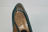Escarpins Daim Vert Et Cuir Verni Noir T 39 TBE