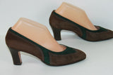 Escarpins BALLY Daim Marron et Vert T 5.5 / T 38.5 BE