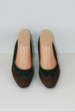 Escarpins BALLY Daim Marron et Vert T 5.5 / T 38.5 BE