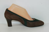 Escarpins BALLY Daim Marron et Vert T 5.5 / T 38.5 BE