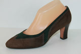 Escarpins BALLY Daim Marron et Vert T 5.5 / T 38.5 BE