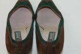 Escarpins BALLY Daim Marron et Vert T 5.5 / T 38.5 BE