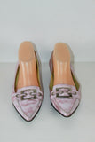 Escarpins Pointus ANDREA TOKIO Cuir Rose Nacré T 38 TBE