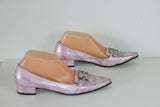 Escarpins Pointus ANDREA TOKIO Cuir Rose Nacré T 38 TBE