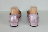 Escarpins Pointus ANDREA TOKIO Cuir Rose Nacré T 38 TBE