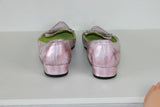 Escarpins Pointus ANDREA TOKIO Cuir Rose Nacré T 38 TBE