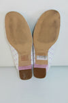 Escarpins ANNE LAURENCY Cuir Blanc à Pois Rose T 36.5 ETAT NEUF