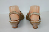 FELMINI Escarpins Cuir Marron Clair Petits Talons Compensés T 36 BE