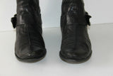 Bottes KARSTON Cuir Fripé Noir T 39 TBE