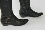 Bottes KARSTON Cuir Fripé Noir T 39 TBE