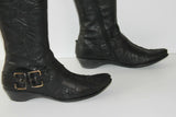 Bottes KARSTON Cuir Fripé Noir T 39 TBE