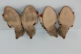Escarpins LOT DE 2 PAIRES STUDIO Pour  André Cuir Marron T 38 / T 39 TBE