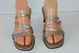 Escarpins GILL'S Tout Cuir Gris clair Lanières Cuir T 37.5 TBE