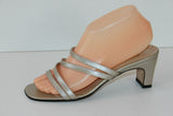 Escarpins GILL'S Tout Cuir Gris clair Lanières Cuir T 37.5 TBE
