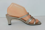 Escarpins GILL'S Tout Cuir Gris clair Lanières Cuir T 37.5 TBE