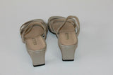 Escarpins GILL'S Tout Cuir Gris clair Lanières Cuir T 37.5 TBE