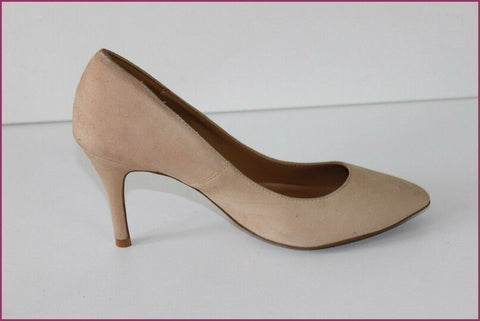 Escarpins MANGO Cuir Beige à Talons Fins T 36 TBE