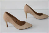 Escarpins MANGO Cuir Beige à Talons Fins T 36 TBE