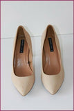 Escarpins MANGO Cuir Beige à Talons Fins T 36 TBE
