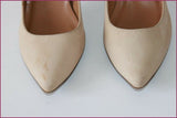 Escarpins MANGO Cuir Beige à Talons Fins T 36 TBE