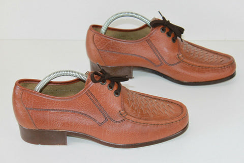 FILANTO Derby à lacets Vintage Cuir Tressé Marron T 42 TTBE