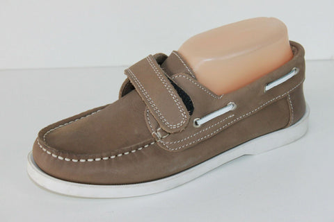 Mocassins ANDRE Cuir Souple Taupe à Scratch T 36 TTBE