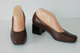 VINTAGE Escarpins TED LAPIDUS Cuir Marron T 37 TBE