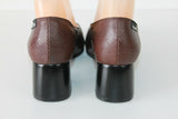 VINTAGE Escarpins TED LAPIDUS Cuir Marron T 37 TBE