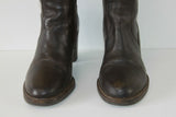 Bottes FRATELLI ROSSETTI Cuir Rigide Marron T 36 TBE