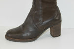 Bottes FRATELLI ROSSETTI Cuir Rigide Marron T 36 TBE