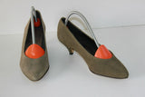 Escarpins GEVRISE Croûte de Cuir Vert Kaki T 39 BE