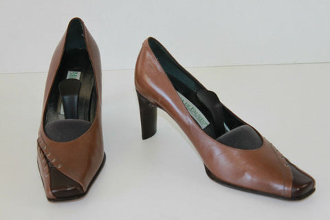 Escarpins MODA DI FAUSTO Tout Cuir Marron T 36.5 TBE