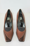 Escarpins MODA DI FAUSTO Tout Cuir Marron T 36.5 TBE