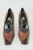 Escarpins MODA DI FAUSTO Tout Cuir Marron T 36.5 TBE