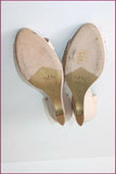 MALOLES Escarpins Tout Cuir Rose Perlé Talons Compensés T 40 TBE