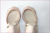 MALOLES Escarpins Tout Cuir Rose Perlé Talons Compensés T 40 TBE