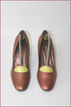 MADELEINE Escarpins Cuir Bronze Cuivré Bouts Ronds Luxe T 38 BE