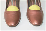 MADELEINE Escarpins Cuir Bronze Cuivré Bouts Ronds Luxe T 38 BE