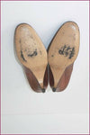 MADELEINE Escarpins Cuir Bronze Cuivré Bouts Ronds Luxe T 38 BE