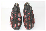 ESPACE Derby à lacets Cuir et Textile Imprimé T 8.5 US / T 40.5 FR TBE