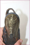 VINTAGE Escarpins FAIRE LADY Tout Cuir Tressé Marine et Bronze Cuivré T 35 TBE