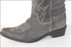 ANDRE Bottes Daim Gris Foncé T 38 TBE