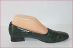 GEO REINO Escarpins Cuir Vert Foncé T 38 TBE