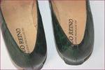 GEO REINO Escarpins Cuir Vert Foncé T 38 TBE
