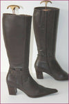 SPIRAL Bottes Pointues Cuir Marron Foncé T 40 TBE