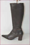 SPIRAL Bottes Pointues Cuir Marron Foncé T 40 TBE