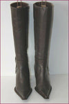SPIRAL Bottes Pointues Cuir Marron Foncé T 40 TBE