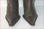 SPIRAL Bottes Pointues Cuir Marron Foncé T 40 TBE